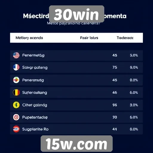 Métodos de pagamento aceitos no 30win